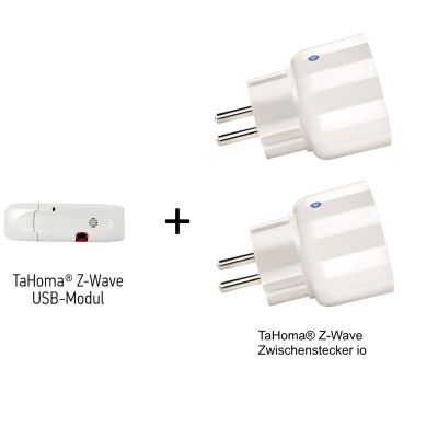 Smart Home Sicherheits-Kit Licht plus:  Z-Wave USB-Modul + Zwischenstecker io.