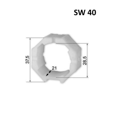 Wellenadapter für Kurbelgetriebe bei 40er Welle