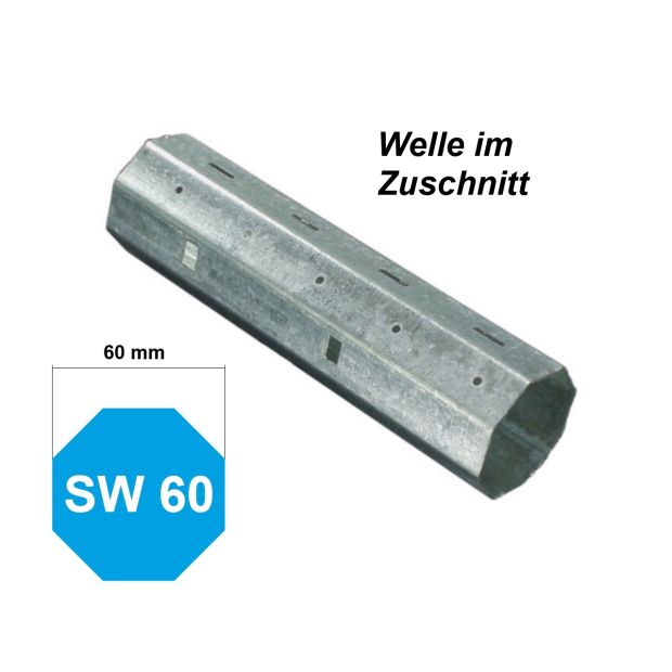 Rolladenstahlwelle SW 40 Achtkant, Wandstärke 0,8 mm